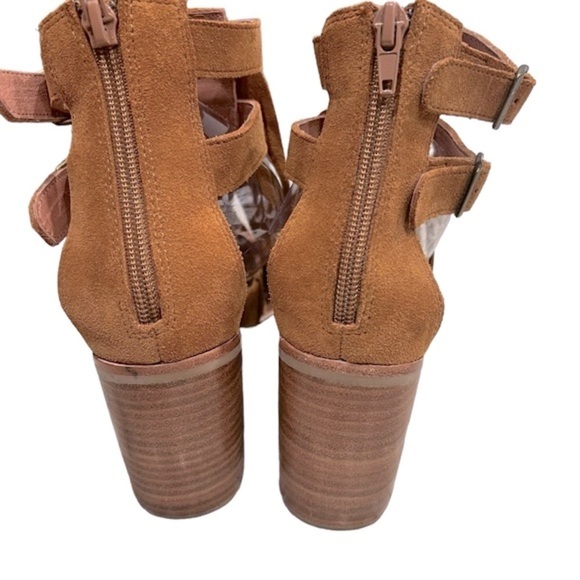 Jeffrey Campbell Western Revival Fringe Dodge Suede Stacked Heel Sandals Size 8 - Picture 6 of 15